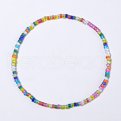 Summer & Bohemian Style Glass Seed Beaded Stretch Bracelets UR3861-6-1