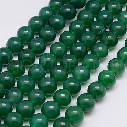 Natural Agate Beads Strands G-G583-14mm-11-1