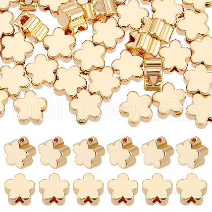 Beebeecraft 50Pcs Brass Beads KK-BBC0016-46-1