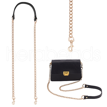 Zinc Alloy Curb Chain Crossbody Bag Straps DIY-WH0430-124B-1