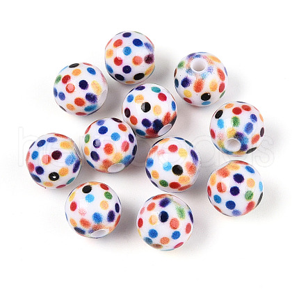 Opaque Acrylic Beads MACR-T048-03-1