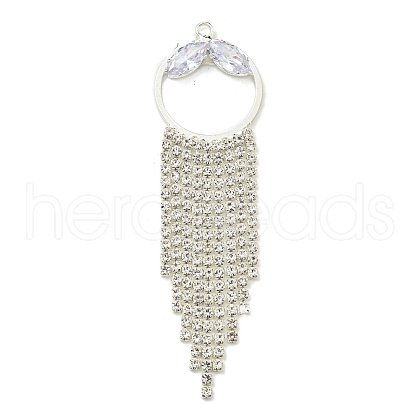 Brass Rhinestone Pendants KK-I715-08S-01-1