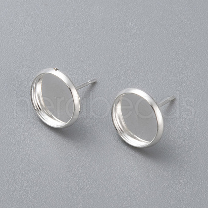 304 Stainless Steel Stud Earring Settings STAS-K131-A-01S-1