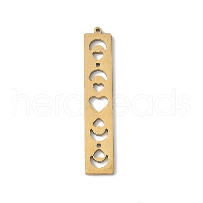 304 Stainless Steel Filigree Pendants STAS-K298-16G-1
