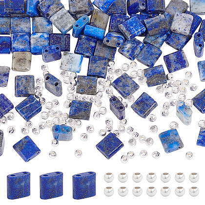  1 Strand Square Natural Lapis Lazuli Beads Strands G-NB0005-59-1
