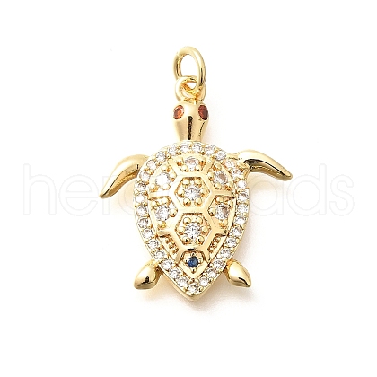 Brass Micro Pave Cubic Zirconia Pendants KK-Q040-02I-G-1