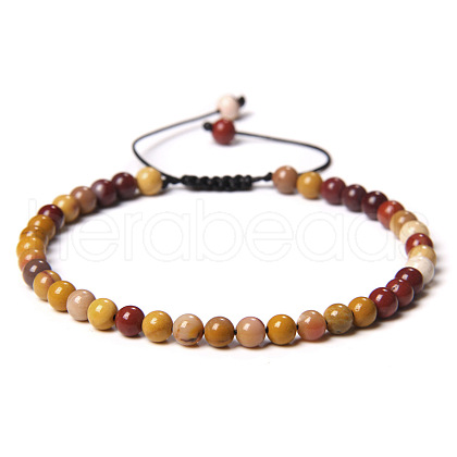 Adjustable Women's Mookaite Beaded Bracelet CN3407-9-1