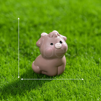 Resin Potted Plant & Animals Mini Model PW-WG442D2-12-1