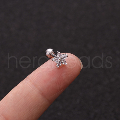Brass Micro Pave Clear Cubic Zirconia Cartilage Earrings for Women WGD0011-03-1