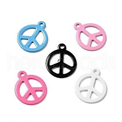 Spray Painted 201 Stainless Steel Pendants STAS-G304-04-1
