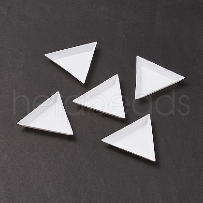 Polypropylene(PP) Triangle Nail Art Rhinestone Sorting Trays DIY Decals X-MRMJ-G003-02-1