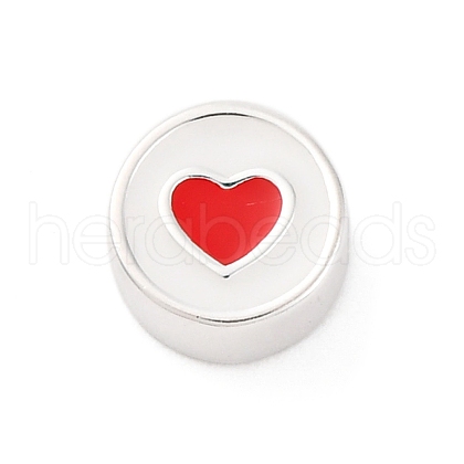 925 Sterling Silver Enamel Beads STER-D303-02S-B-1
