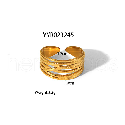 Stainless Steel Cuff Rings Fashion Jewelry for Women LV3247-7-1