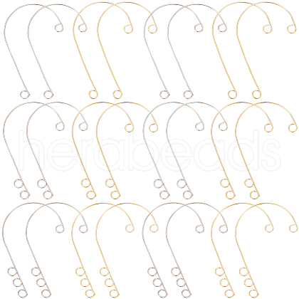 SUNNYCLUE 36Pcs 6 Styles 316 Stainless Steel Ear Cuff Findings STAS-SC0008-40-1