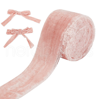 5 Yards Polyester Frayed Ribbon OCOR-WH0082-226A-03-1