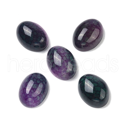 Natural Dragon Veins Agate Cabochons G-C132-01-1