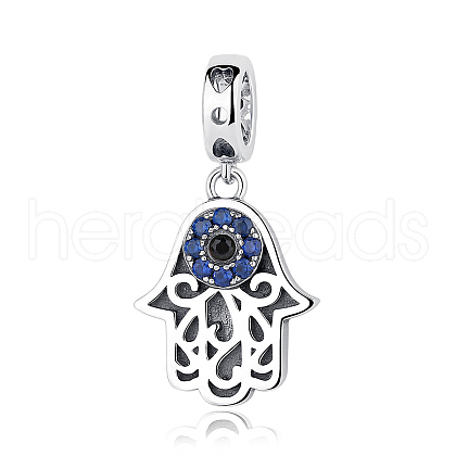 925 Sterling Silver European Dangle Charms STER-FF0009-19AS-03-1