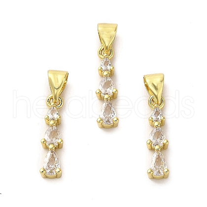 Rack Plating Real 18K Gold Plated Brass Pendants KK-B077-01G-1
