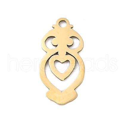 201 Stainless Steel Pendants STAS-F316-06G-02-1