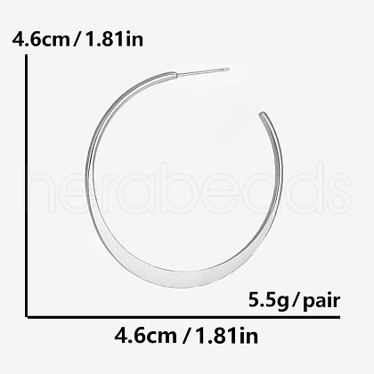 304 Stainless Steel European American Fashion Ring Stud Earrings NG8723-1-1