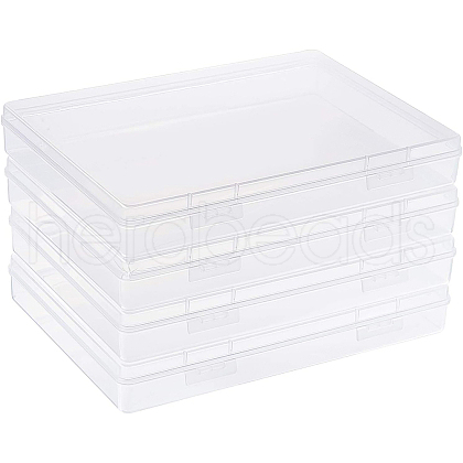 Transparent Plastic Bead Containers CON-BC0006-06B-1