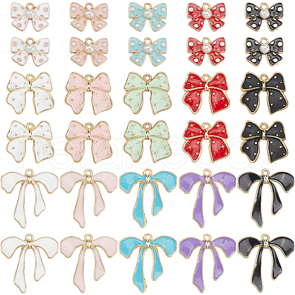 SUNNYCLUE 30Pcs 15 Styles Alloy Enamel Charms ENAM-SC0005-68-1