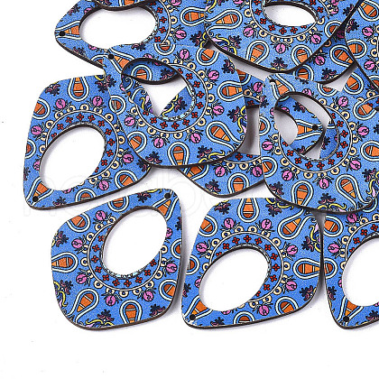 Printed Basswood Pendants X-WOOD-S045-004D-1