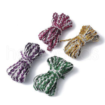 Sparkle Polyester Metallic Wavy Fringe Trim Ribbon OCOR-XCP0002-64-1