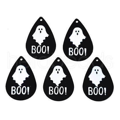 Spray Painted Iron Pendants IFIN-T016-64-1