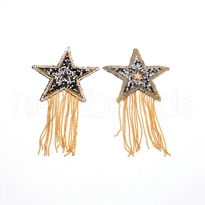 Sparkling Rhinestone Iron on Patches DIY-WH0176-52A-1