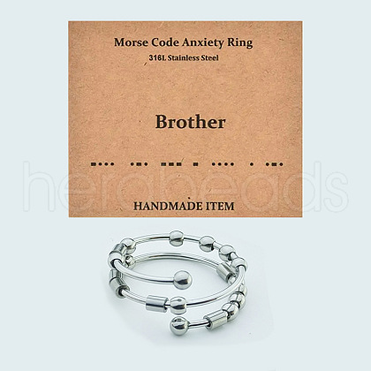 304 Stainless Steel Rotating Cuff Rings FS-WG14209-04-1