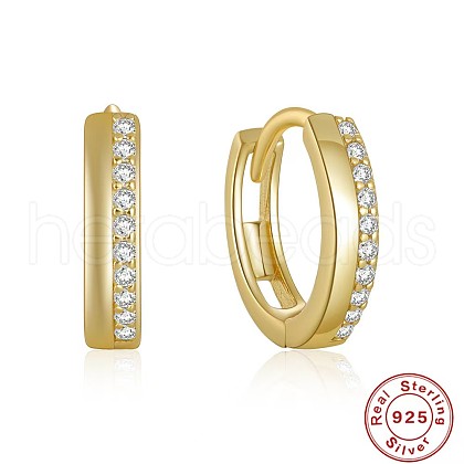 S925 Sterling Silver Circle Hoop Earrings VT3298-1-1