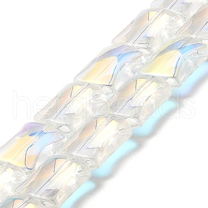 Transparent Electroplate Glass Beads Strands EGLA-H103-AB02-1