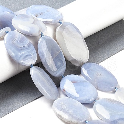 Natural Blue Lace Agate Beads Strands G-H006-A01-02-1