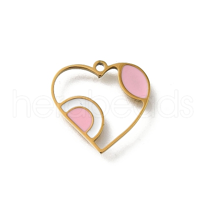 304 Stainless Steel Enamel Charms STAS-V006-04G-01-1