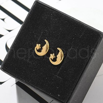 304 Stainless Steel Stud Earrings for Women STAS-Z117-17G-03-1