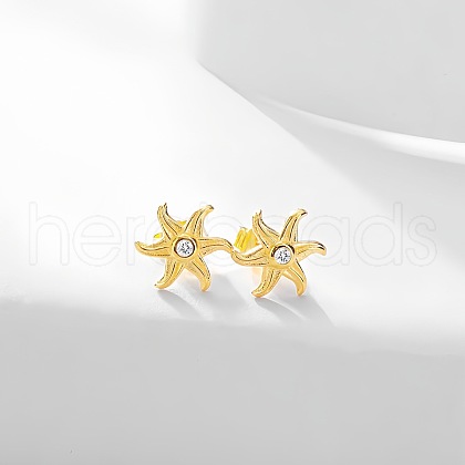 925 Sterling Silver Clear Cubic Zirconia Stud Earrings FS-WG4853F-02-1