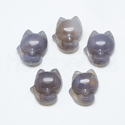 Natural Grey Agate Pendants G-T122-16C-1
