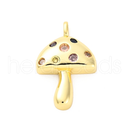 Brass Micro Pave Cubic Zirconia Pendants KK-D325-29G-1