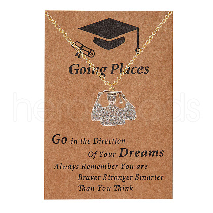 Graduation Theme Alloy Pendant Necklaces FS-WGD71B9-06-1