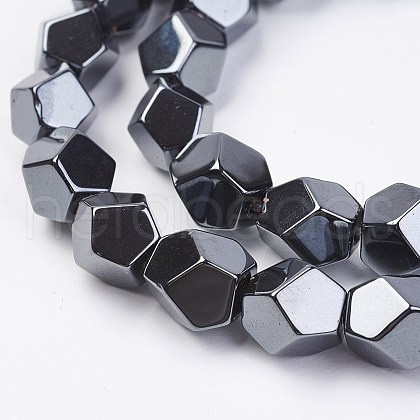 Non-magnetic Synthetic Hematite Beads Strands G-F396-24-10mm-1