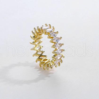 Fashionable Horse Eye Brass Micro Pave Cubic Zirconia Ring for Women VZ3036-7-1