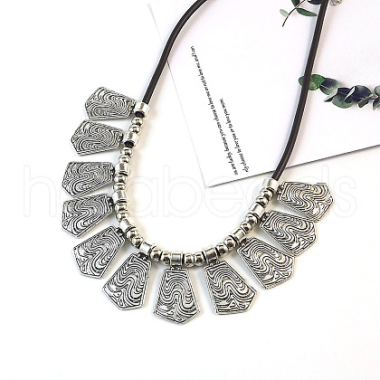 Ethnic Style Alloy Pendant Bib Necklaces FS-WGF05C4-02-1