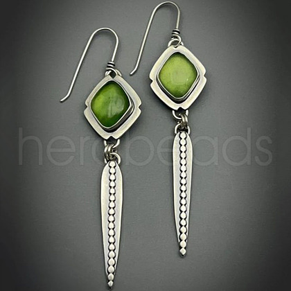 National Style Alloy Plastic Dangle Earrings FS-WGBC682-04-1