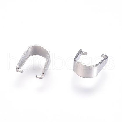 Tarnish Resistant 201 Stainless Steel Snap on Bails STAS-P162-04P-1