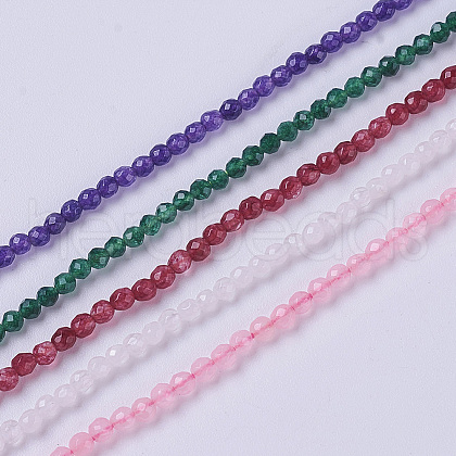 Natural White Jade Beads Strands G-F596-46-3mm-1
