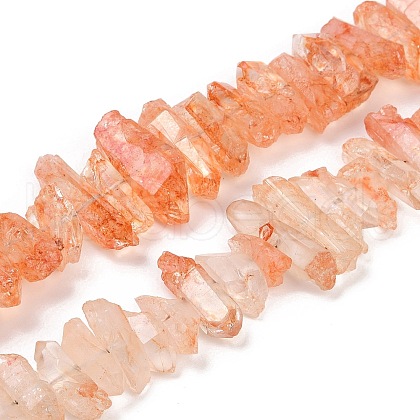Natural Crackle Quartz Beads Strands G-R012-B06-02-1