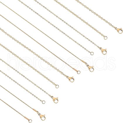 Unicraftale PVD Vacuum Plating 304 Stainless Steel Cable Chain & Snake Chain STAS-UN0018-09G-1