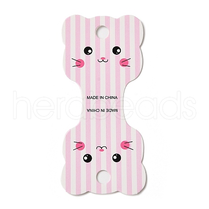 Fold Over Cat Shaped Cardboard Paper Jewelry Display Cards for Necklace & Bracelet Storage CDIS-A006-09-1