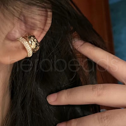 C-Shaped Alloy Crystal Rhinestone Cuff Earrings FS-WG4C5A7-01-1